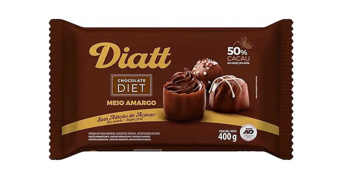 Melhor chocolate meio amargo para dieta Sem Culpa