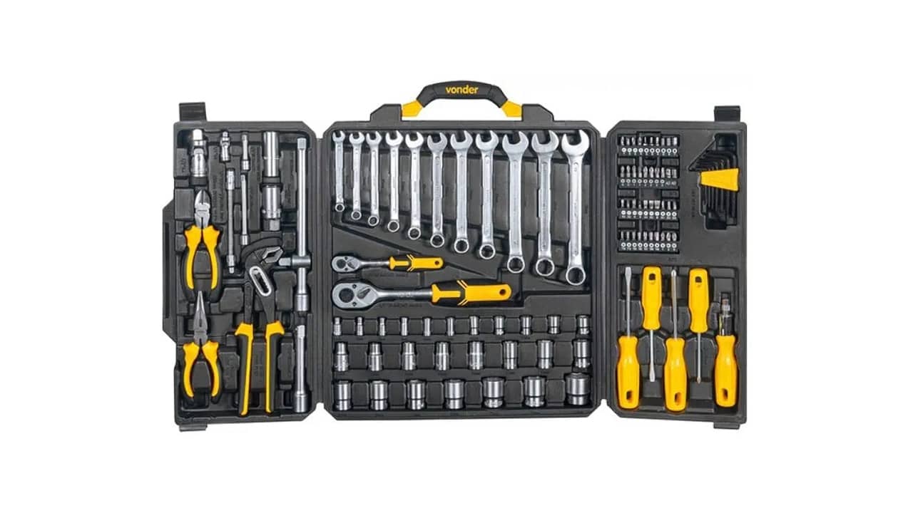 Melhor Jogo de Ferramentas Manuais 110 Peças com Maleta: 9 Kits Profissionais