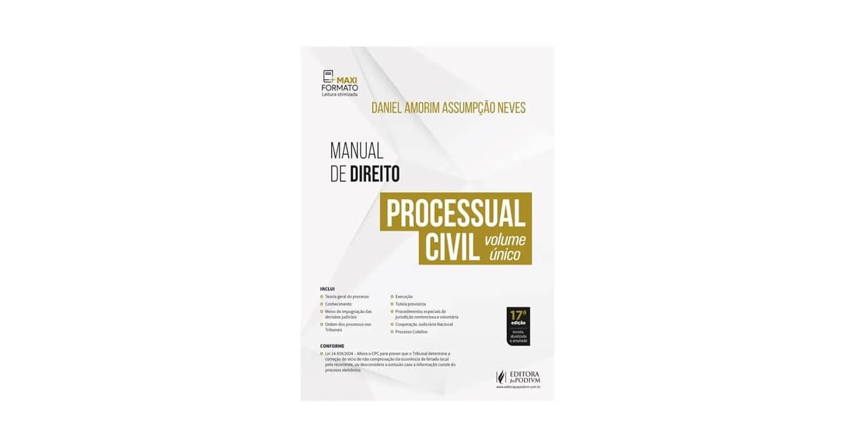 Melhor Manual de Processo Civil Para Dominar o CPC