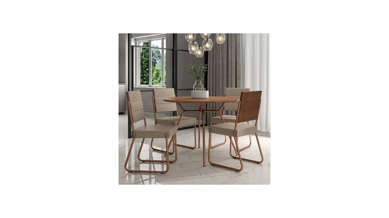 Melhor Mesa Redonda de 4 Cadeiras: 10 Modelos de Design