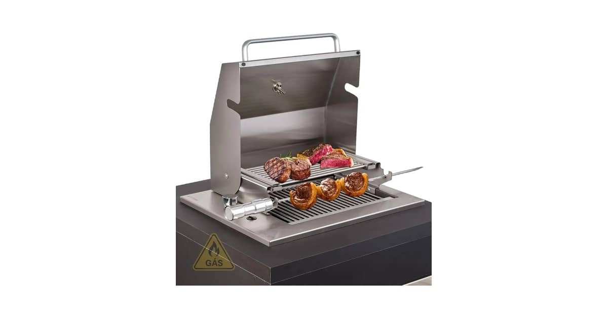 Melhores churrasqueiras a gás embutir: Rotativa ou Grelha?