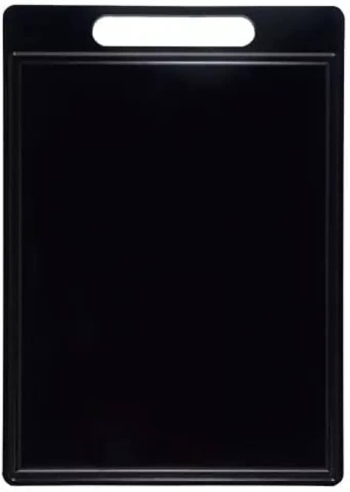 Tábua Placa De Corte Profissional Polietileno Canal 25x35cm Cor Bege (Preto)