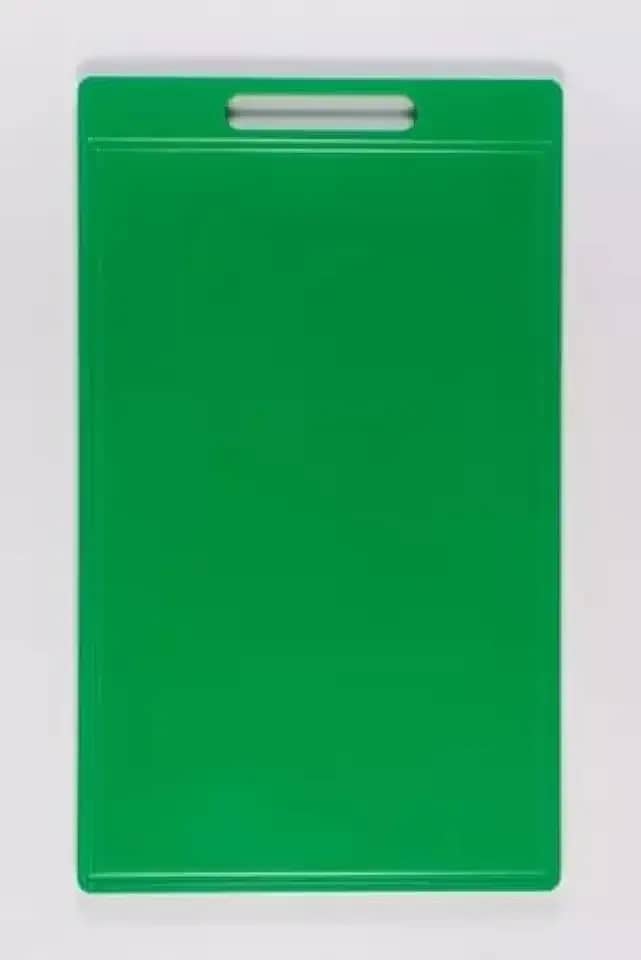 Tábua Placa De Polietileno Carnes 50x30 Espessura 10mm Canal (Verde)