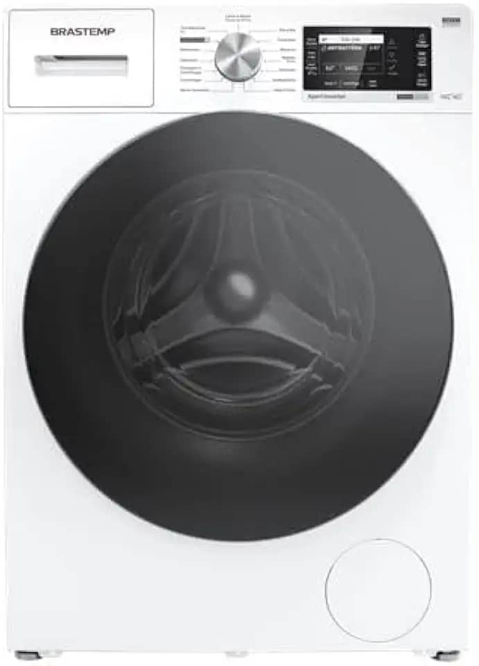 Lava e Seca Brastemp 10kg/6kg branca com Smart Sensor e Triplo Vapor BNC10AB. 110V