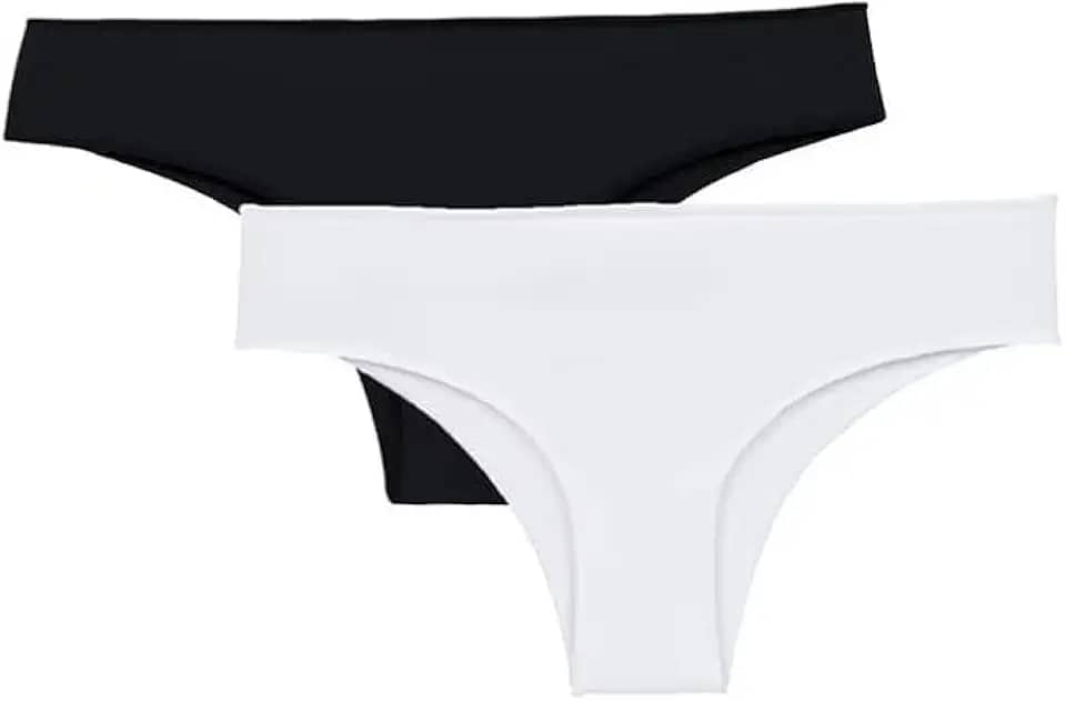 Kit 2 Calcinhas Femininas Básicas em Microfibra – Branca e Preta – Conforto, Elasticidade e Toque Suave – Tamanho GG