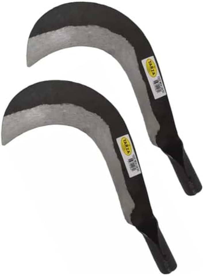 Kit Par Foice Meia Lua Forjada Tarza Sem Cabo