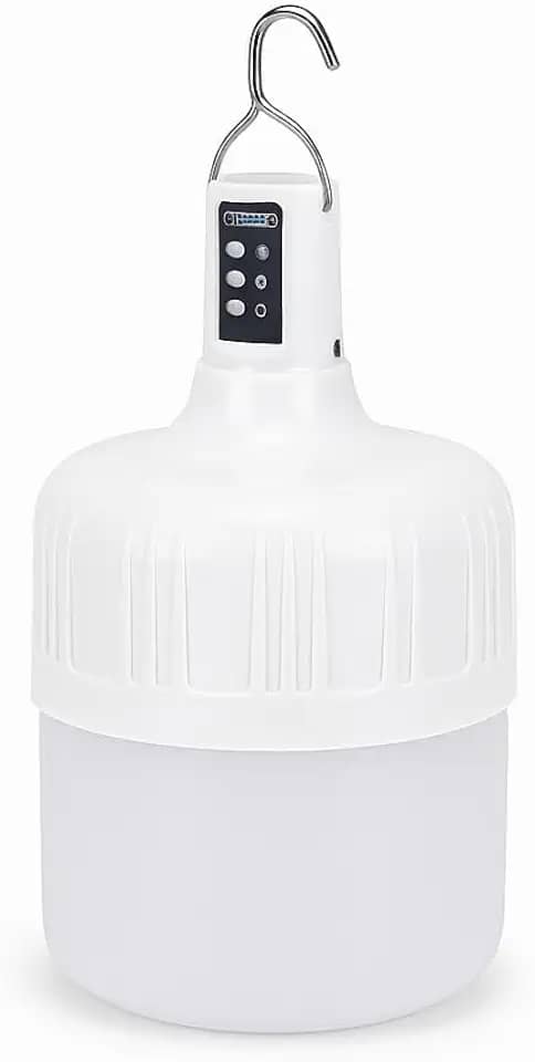 Lâmpada LED De Emergência Recarregável De 38W 4000mAh - Iluminação Portatil Com 5 Opções - Perfeito Para Viajens Camping Interna e Externa