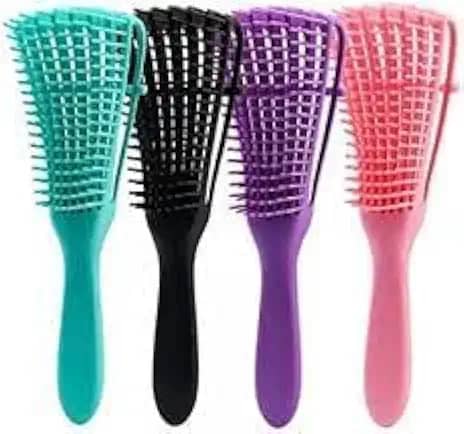 Escova Polvo para Cabelos Cacheados, tb, Cores Variadas