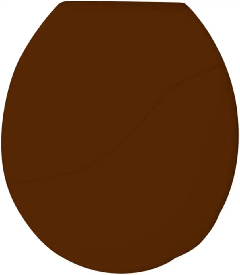 Assento Tampa para Vaso Sanitário Oval Bellart Almofadado Slim Marrom Escuro Durín