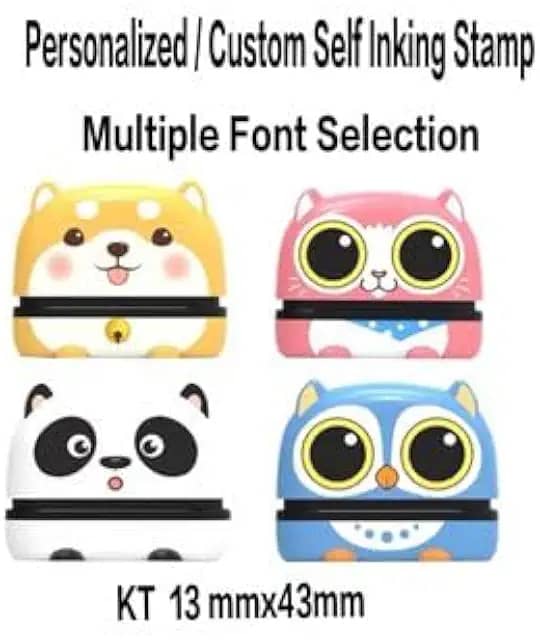 Desenho Animado Nome Personalizado Carimbo Para Roupas De Bebê Estudante Capítulo Selo Infantil Fofo Crianças (Coruja)