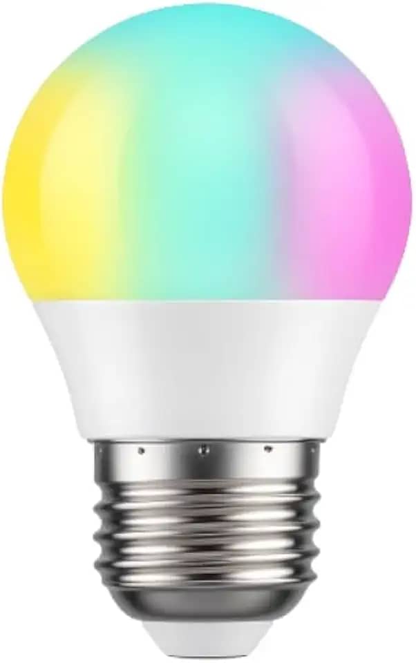 Mini Lâmpada De Led Colorida RGB Com Controle Remoto Bivolt Para Quarto Bulbo Regulável Base Parafuso 16 Cores 5w