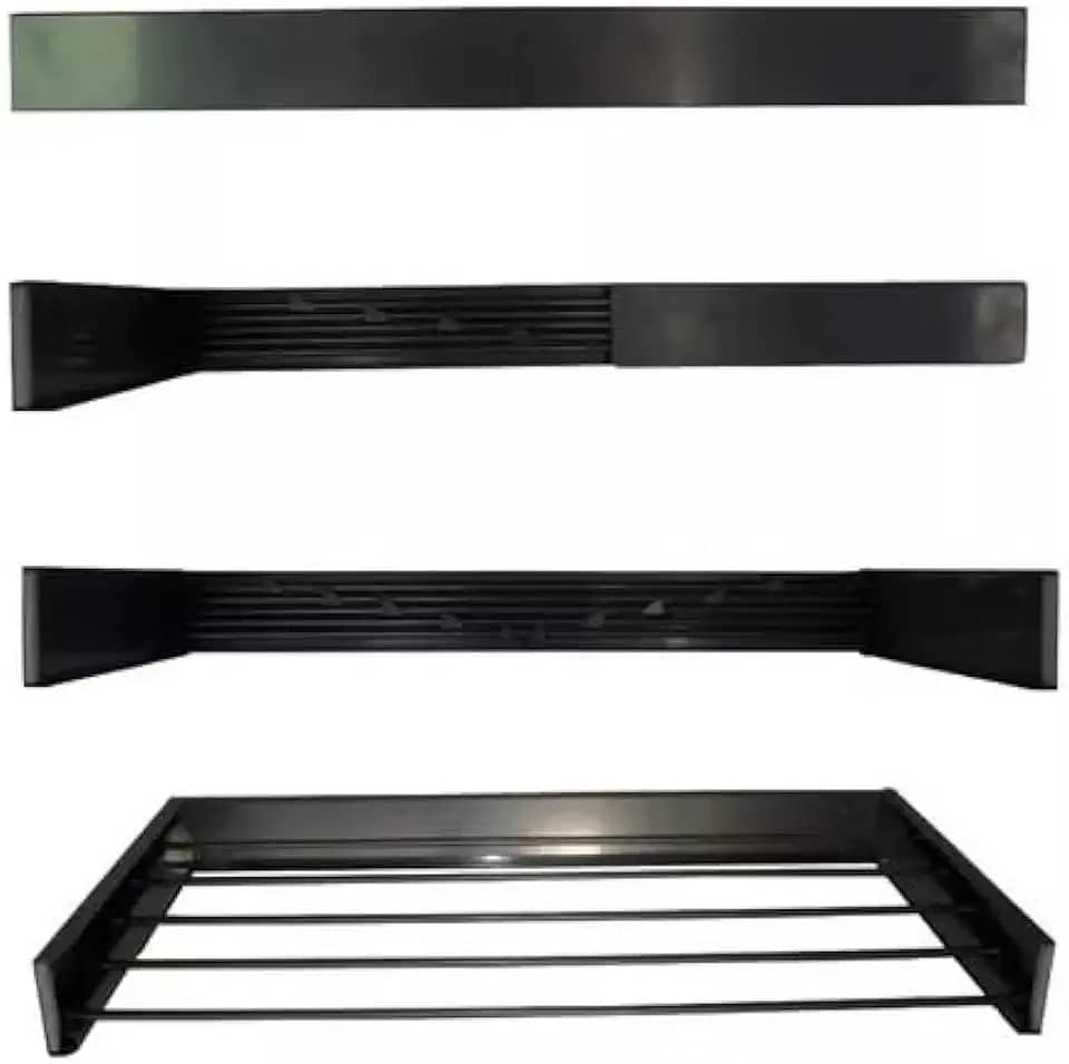 Varal Magico 120 Cm 7 Varetas Preto - Home Varais