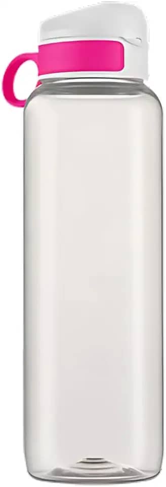 Garrafinha De Água Squeeze 1L Resistente Escritório Academia (Rosa)
