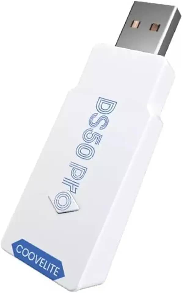 Adaptador Bluetooth DS50 PRO para Controles PS5, PS4, PS3, Xbox Series X|S, Nintendo Switch e PC – Baixa Latência, Função Macro Avançada, Vibração, Motion Control, Turbo e Conexão Estável