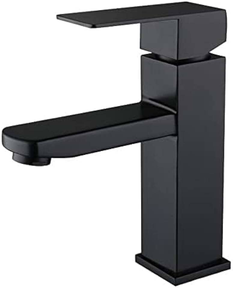 Torneira Banheiro Lavabo Preta Misturador Monocomando Aço Inox 304 - Brinovar