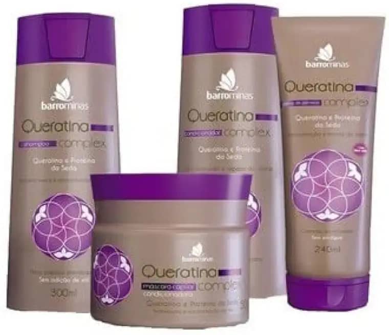 BARROMINAS Queratina Complex Kit Cabelo Danificado e Quimicamente Tratado Completo