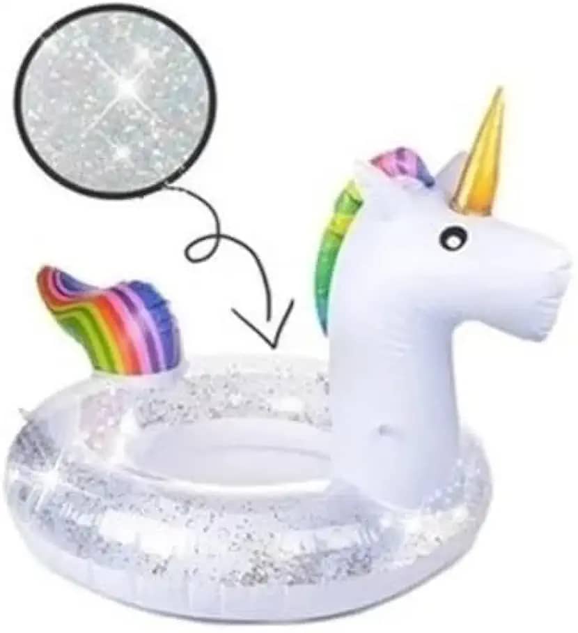 Boia Unicórnio Grande com glitter 90cm