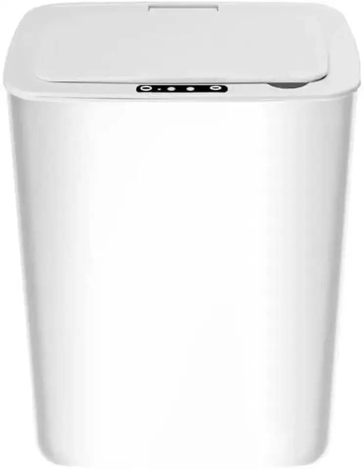 Lixeira Automatica Inteligente Com Sensor Branca 15 L