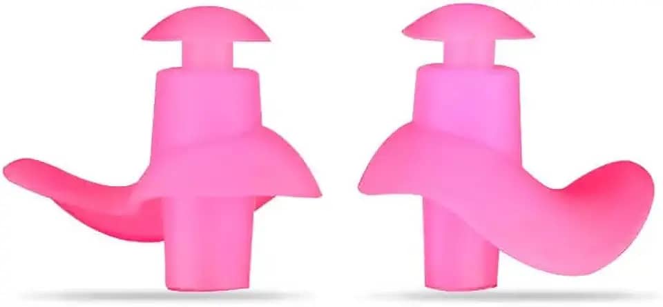 Protetor de Ouvido para Natação em Silicone Flexível, Tampão Auricular - Adulto e Infantil (Rosa, Infantil)