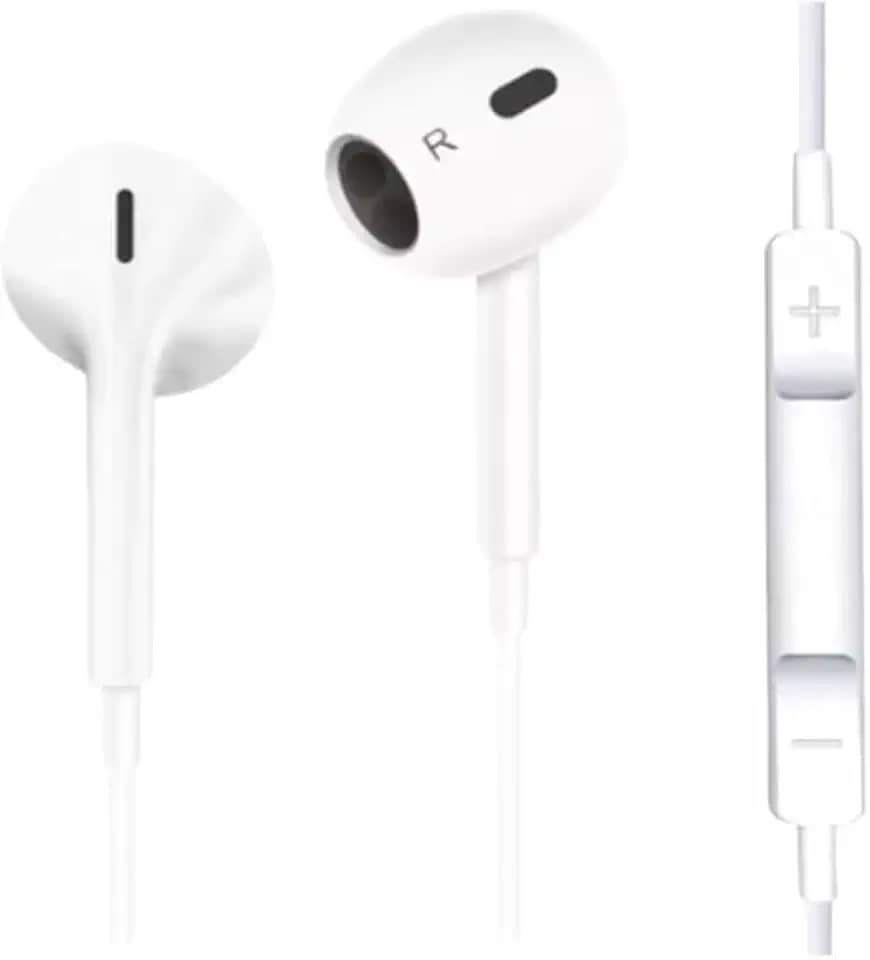 Kit com 2 Fones de Ouvido com Fio Premium, Modelo 3ª Geração. Compatível com Lightning, iOS, iPhone 5/6/7/8/X/11/12/13/14)