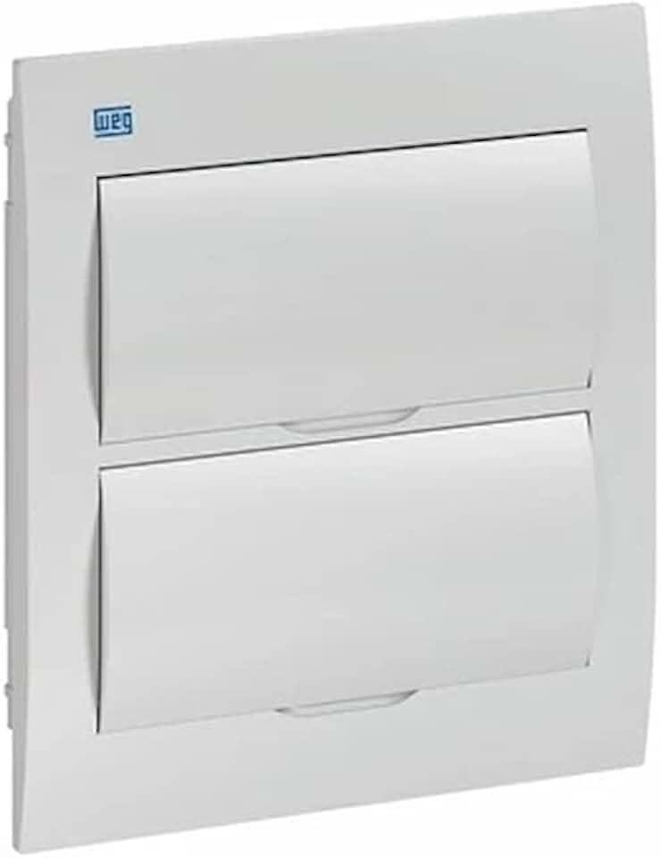 Weg Quadro De Distribuição Elétrica QDW02-24-BE, Plástico, 24 Disjuntores, Trifásico