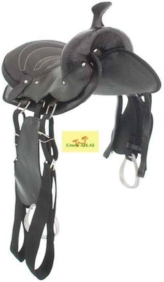 Sela Americana Preta Simples Arreada Cavalgada