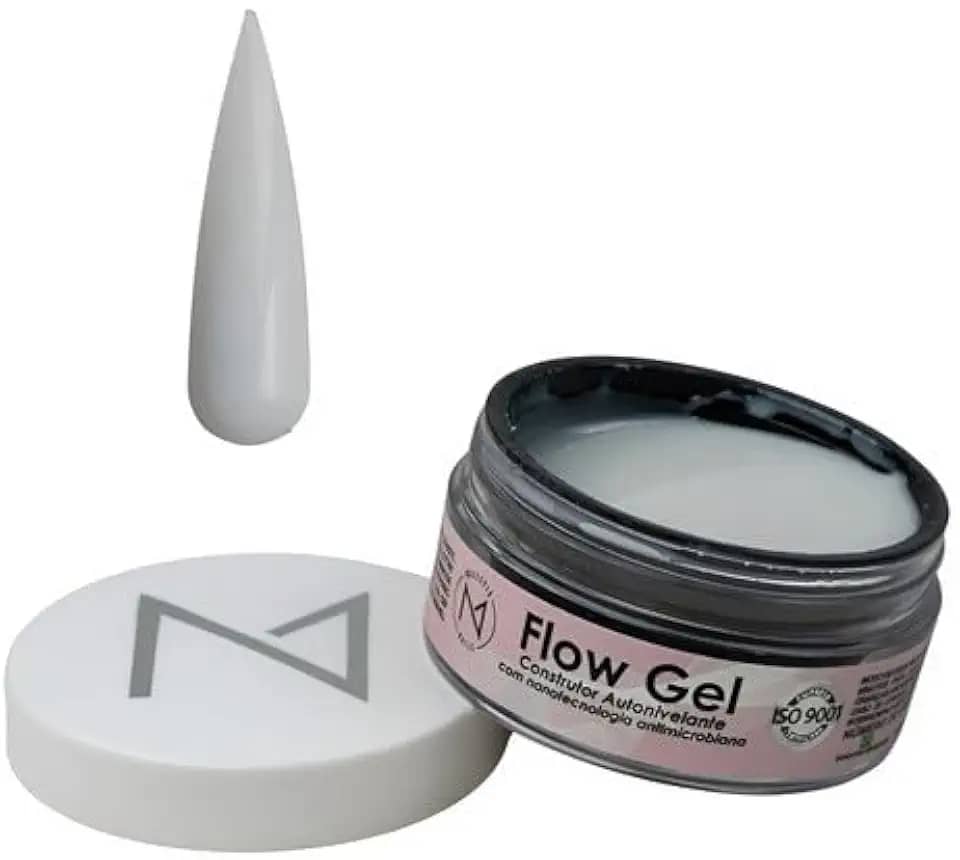 Flow Gel Construtor Autonivelante 30g - Majestic Nails (Branco Leitoso)