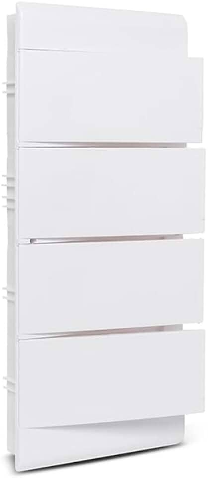 Quadro Embutir Ouro Box 48 Módulos Din Porta Opaca Steck Branco 48 Módulos