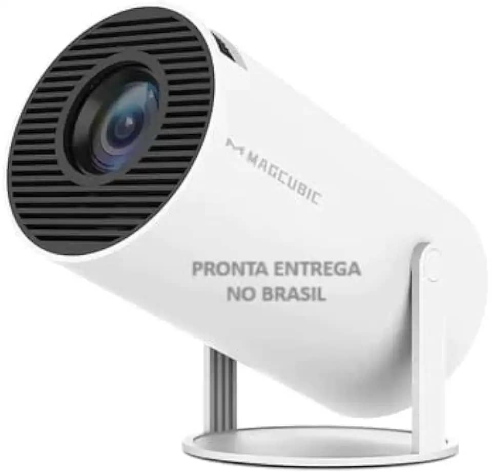 Projetor Portatil Hy300 4k No Brasil Android 11 Cinema Em Casa Wifi Bluetooth 5.0 Hdmi Espelhamento Celular ios ou android Iptv Conexão Caixa de Som Auto Correção 180° Giravel
