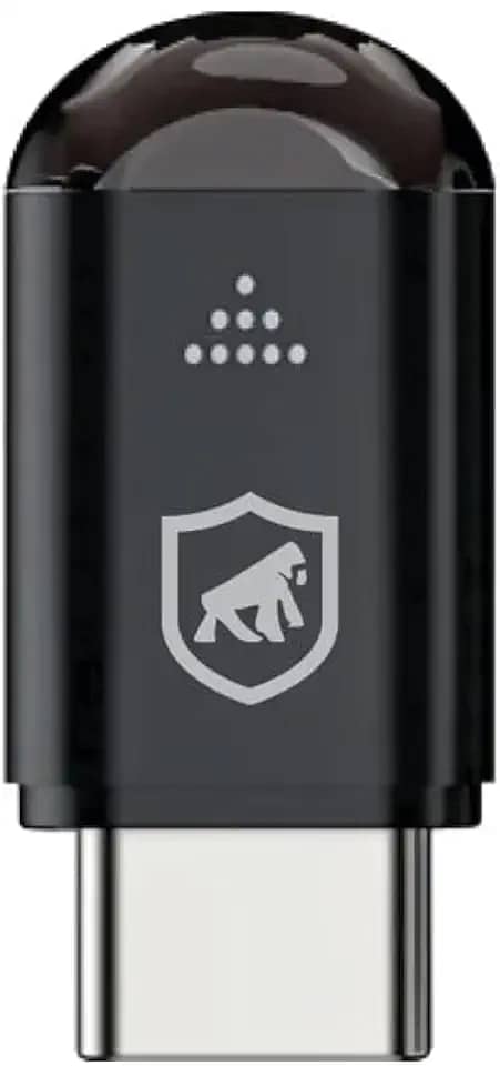 Gshield Controle Remoto Adaptador Infravermelho Universal de Celular Android para Eletrônicos com Alcance de 10 Metros e Case para Chaveiro, Mini Armor (Tipo C, Preto)