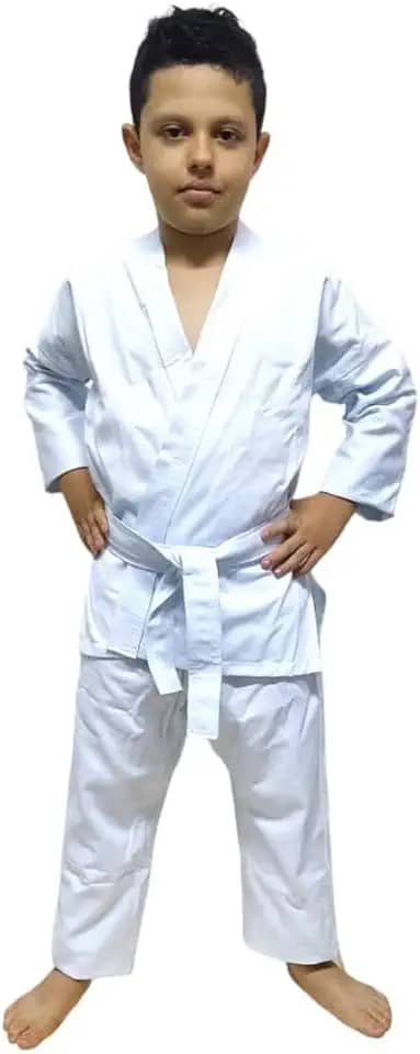 Kimono Infantil Judô Reforçado Acompanha Faixa Branca - IRON HANDS - Criança - Unissexo - Kimono - Judô