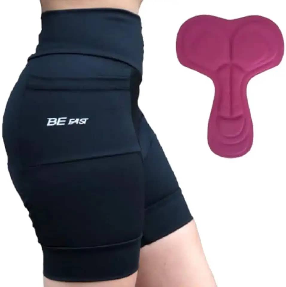 Bermuda Ciclista Feminina Forro com 2 Bolsos Short Bike