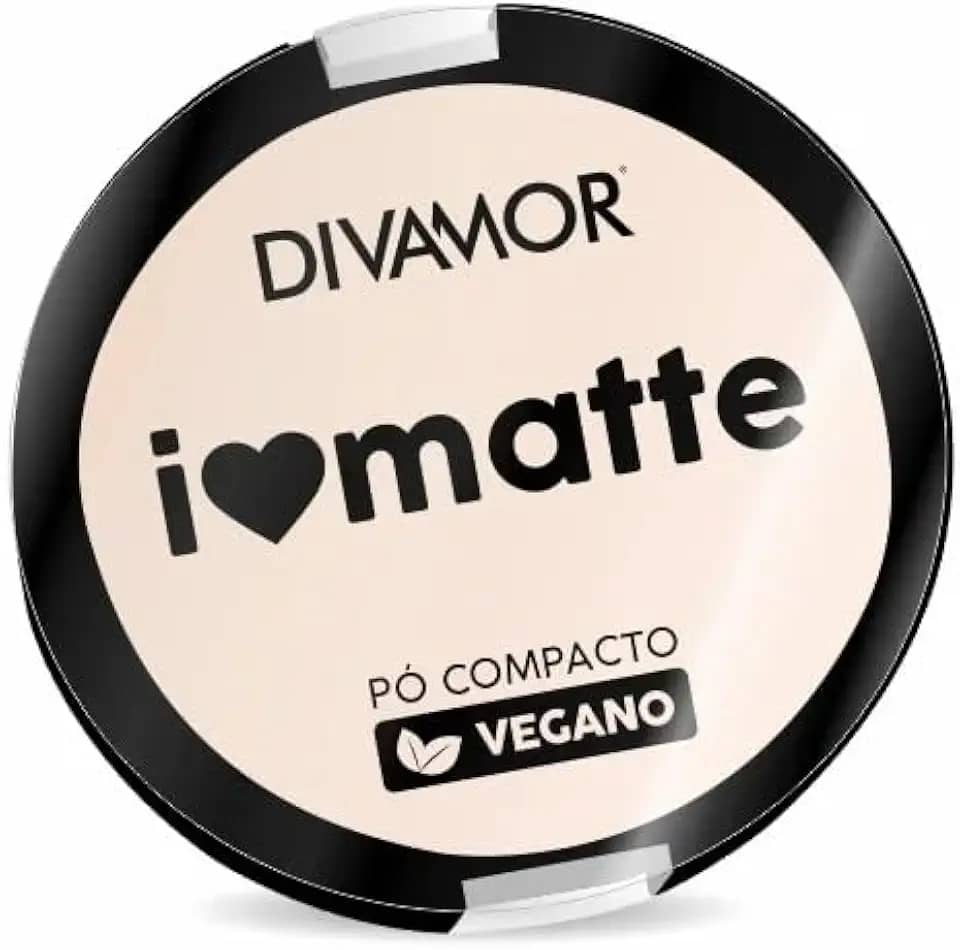Divamor, Pó Facial Compacto Micronizado e Aveludado Matte Divamor Tom:1 - Porcelana