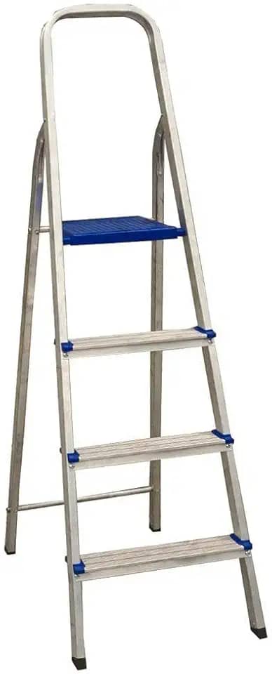 Escada de Alumínio Residencial Real 4 Degraus 120Kg