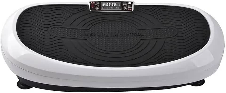 WCT FITNESS Plataforma Vibratória Pro 220V - 30 Níveis de Velocidade - Branco e Preto - Controlo Remoto
