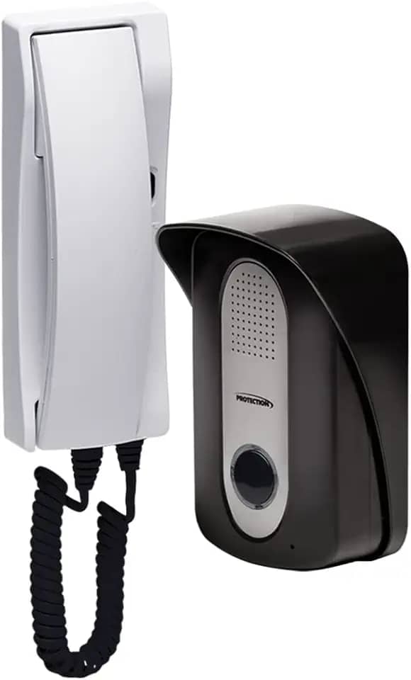 Porteiro Eletrônico Interfone Residencial Inviolável PT-270 Protection (Branco/Cinza)