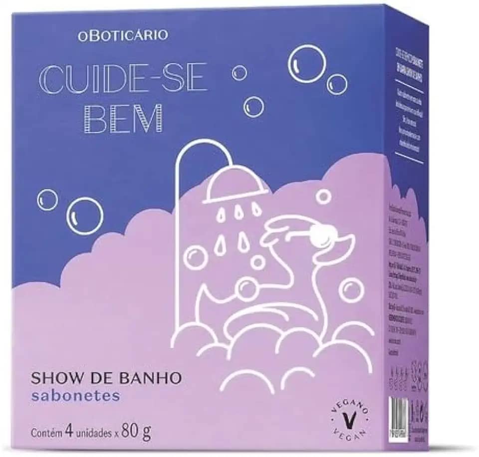 O Boticário, Kit Sabonete em Barra Cuide-se Bem Show de Banho 4 × 80g