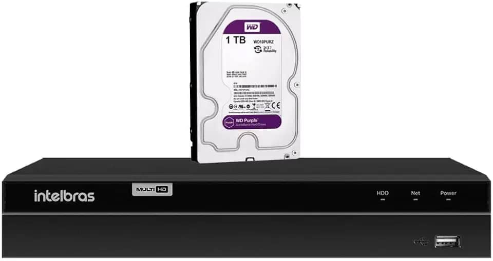 Dvr 8 canais Mhdx 1208 Com Detecção Inteligente de Movimento + Hd 1tb Purple
