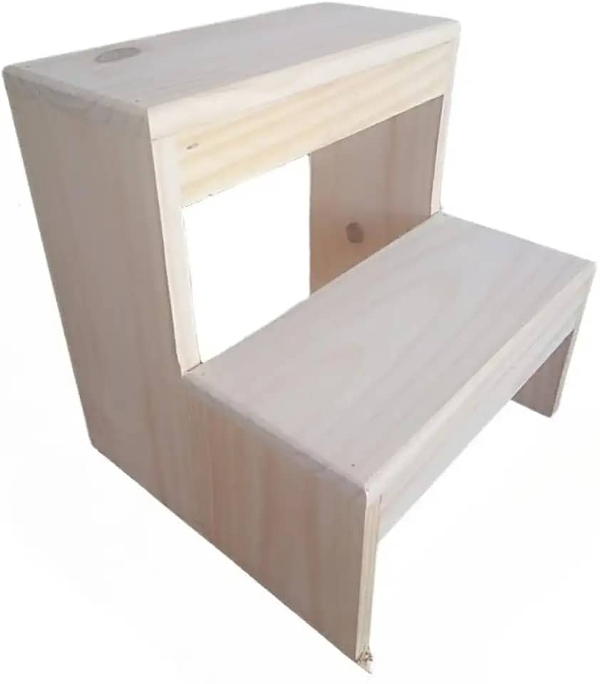 Escadinha de Dois Degraus Auxiliar | Para Consultório de Estética, Manicure e Casa (Escada M)