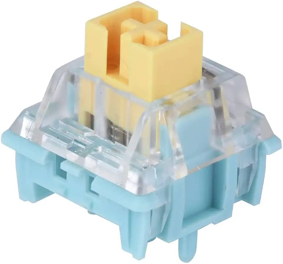 EPOMAKER Conjunto de interruptores de teclado mecânico silencioso Sea Sal, interruptor linear pré-lubrificado com slot de LED, 35 peças para personalizar teclados