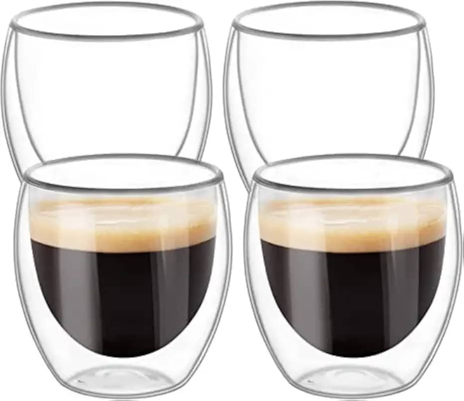 Conjunto Copos Para Café Parede Dupla Sem Alça 80ml borossilicato (4)