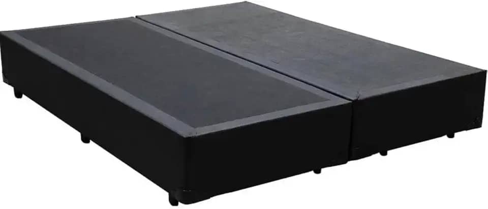 Cama Box Base King Size Bipartido Sintético (Preto)