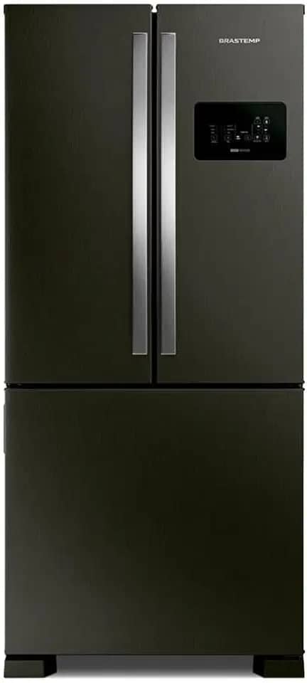 Brastemp Geladeira Brastemp Eclipse Collection Frost Free French Door Inverter A+++ 554 Litros Cor Black Inox - BRO85AE 220V