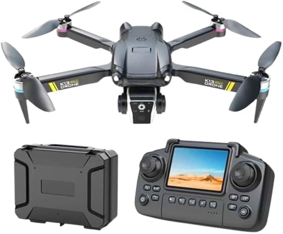 Drone K13 Max com Câmera Dupla, Motor Brushless, Tela LCD, Sistema Anti-Obstáculos, 1 Bateria