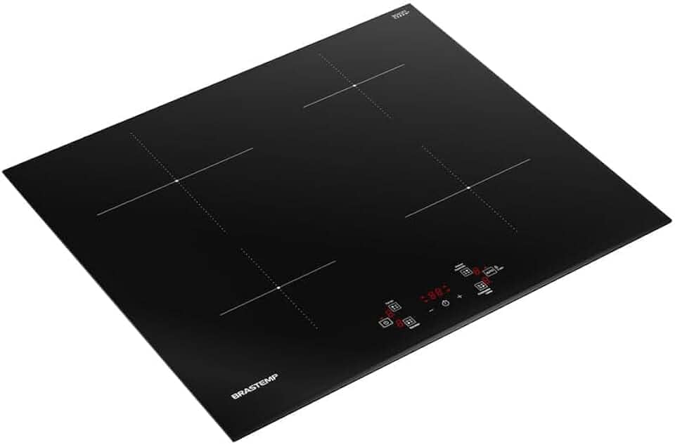 Cooktop 4 bocas de indução Brastemp com Funções Especiais - BDJ60BE 220V
