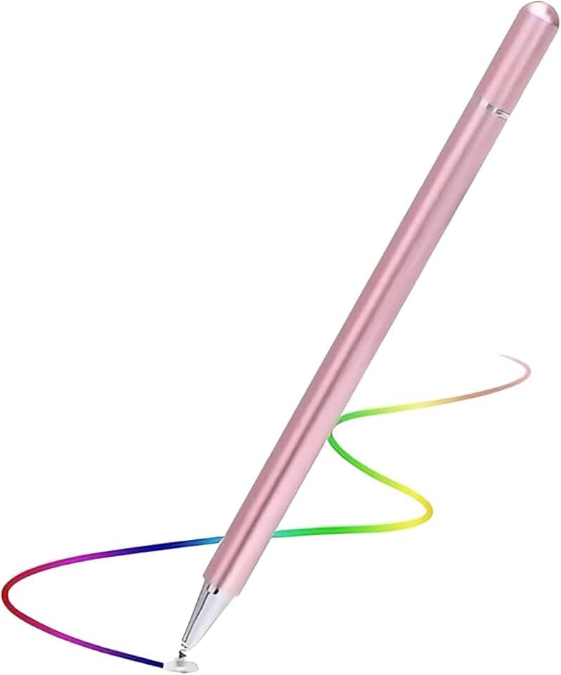 Caneta Pen Ponta Fina 2 em 1 Stylus Tela Touch Screen Universal Tablet Celular Ultrabook (Rosa)