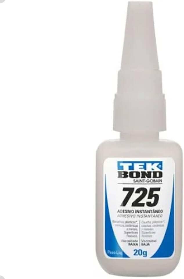 Adesivo Instantaneo 725 20g B - Bico Fino, caixa c/ 10 unidades.