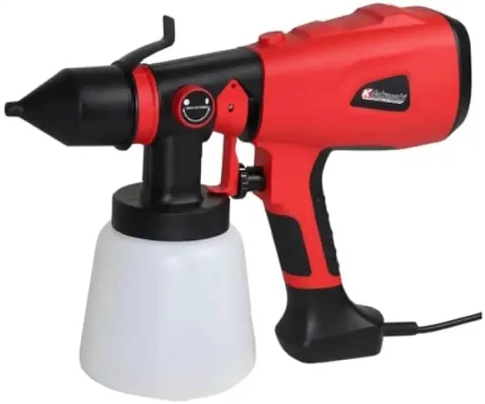 Pistola de Pintura Elétrica Pulverizadora 800W Bico Metálico 220V Reservatório para Tinta 1000 ML