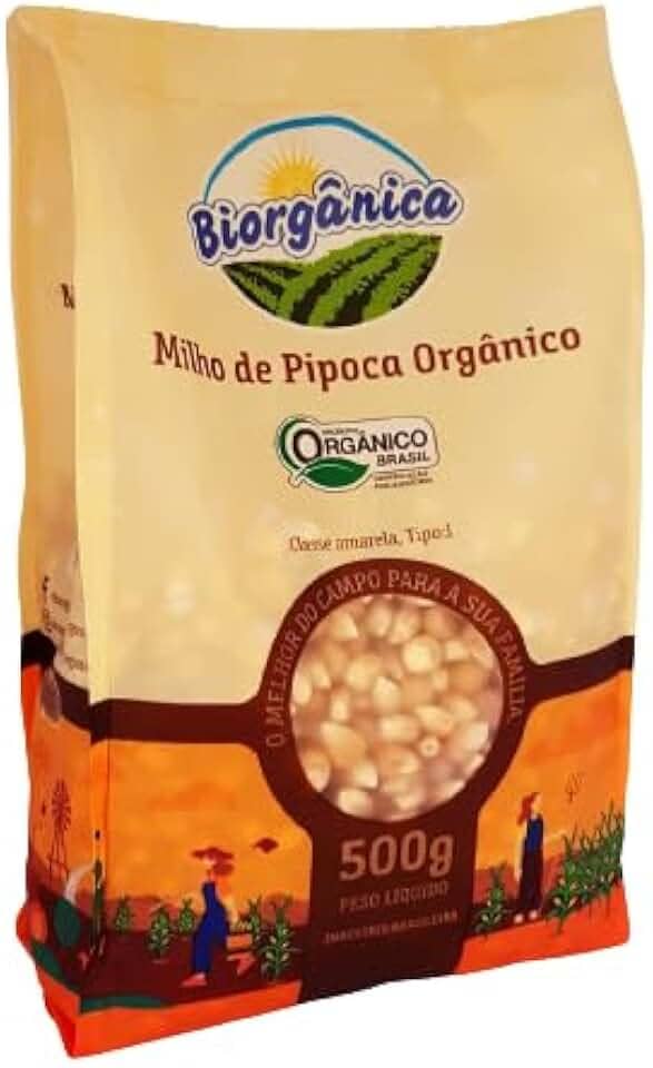Kit 2X: Milho de Pipoca Orgânica Biorgânica 500g