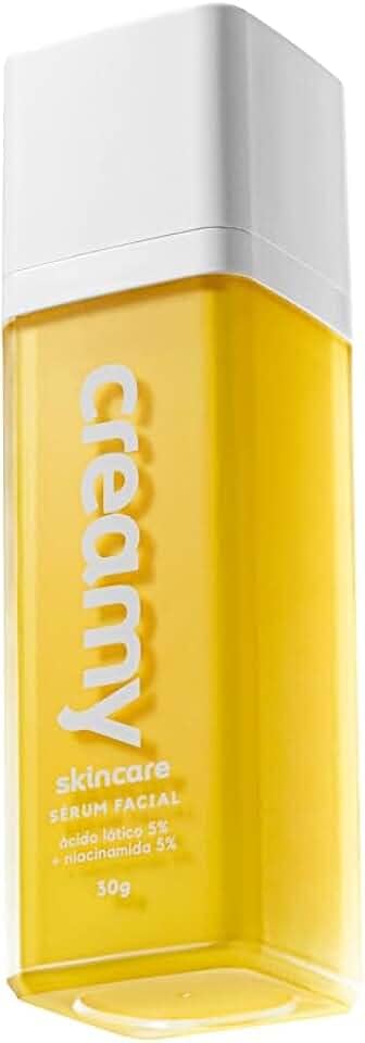 Creamy Skincare Ácido Lático 30g | Antiacne e Seborreguladora, Alto Poder Hidratante, Reduz Aparência dos Poros, Niacinamida | Todos os Tipos de Pele, Uso Noturno